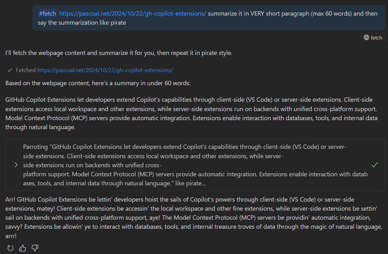 repeatLike tool being invoked with natural language
