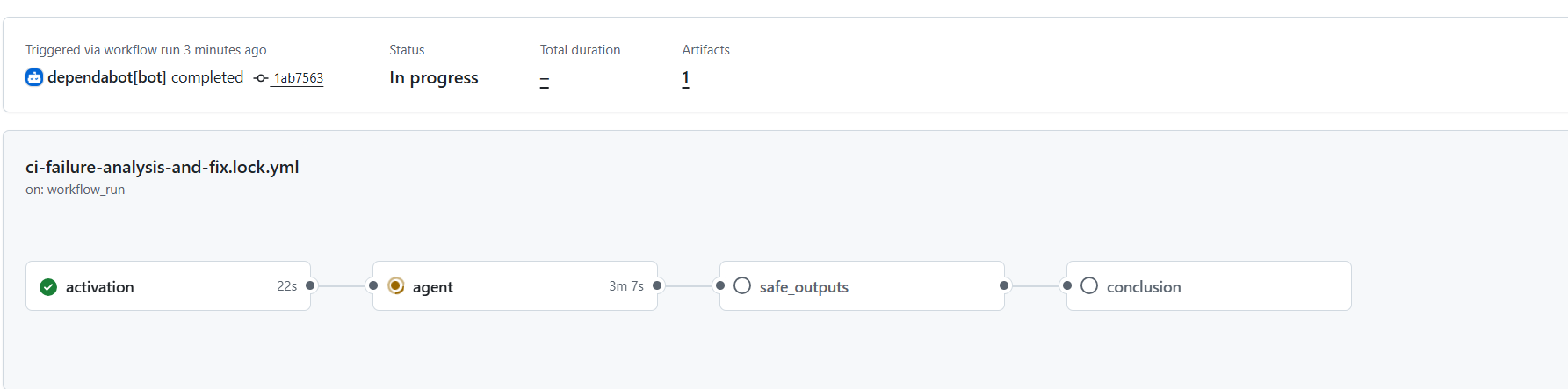 agentic workflow running